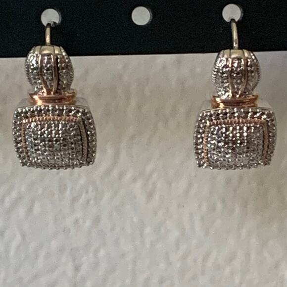 No brand Jewelry - Silver Square Cluster Style Drop/Dangle Fashion Earrings New